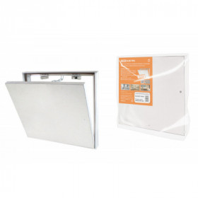 Люк под плитку. алюминиевый. съемный. нажимной. ограничитель-цепочка. 300х200. TDM