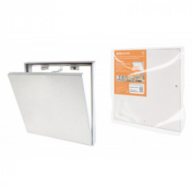 Люк под плитку. алюминиевый. съемный. нажимной. ограничитель-цепочка. 300х400. TDM