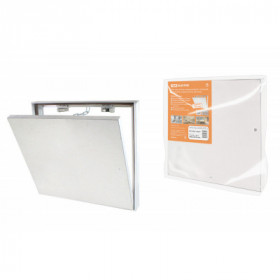 Люк под плитку. алюминиевый. съемный. нажимной. ограничитель-цепочка. 400х300. TDM