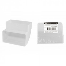 Соединительное колено вертикальное 90 гр. для прямоугольных воздуховодов. 55х110. TDM