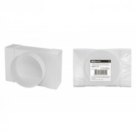 Тройник соединитель прямоугольного воздуховода с круглым. 55х110 D100. TDM