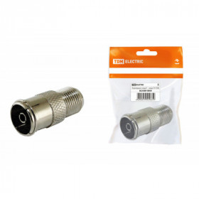 Переходник гнездо F - гнездо TV. инд. упаковка TDM