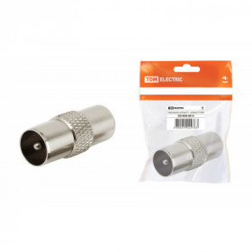 Переходник штекер TV - штекер TV. инд. упаковка TDM