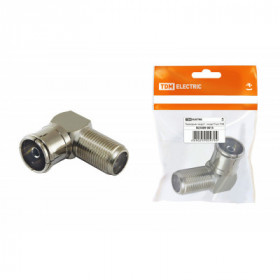 Переходник гнездо F - гнездо TV угловой. инд. упаковка TDM