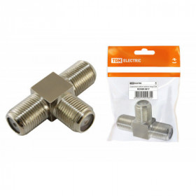 Соединитель кабеля тройник гнезда. инд. упаковка TDM