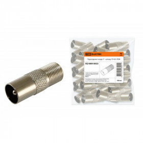 Переходник гнездо F - штекер TV б п TDM