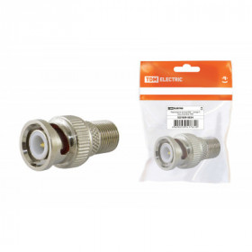 Переходник штекер BNC - гнездо F. инд. упаковка TDM