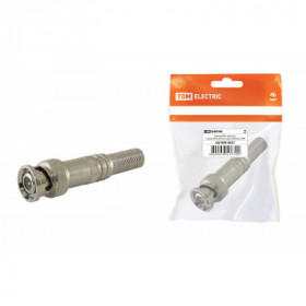 Штекер BNC под винт с пружиной металл. инд. упаковка TDM