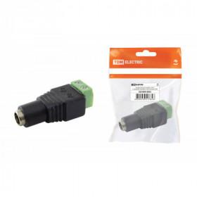 Разъём питания гнездо 2.1х5.5 с клеммной колодкой. инд. упаковка TDM