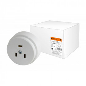 Розетка РШ 32А 250В 2Р+РЕ ОУ белая TDM