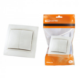 Выключатель 2 кл. 10А белый "Таймыр" TDM