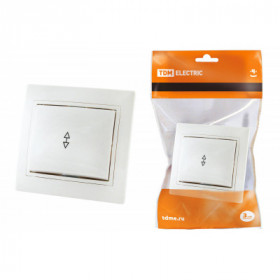 Выключатель на 2 направления 1 кл. 10А белый "Таймыр" TDM