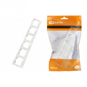 Рамка 6 постовая горизонтальная белая "Таймыр" TDM