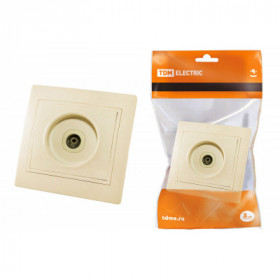 Розетка телевизионная простая (0-2400МГц. "мама") сл. кость "Таймыр" TDM