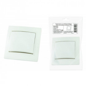 Выключатель 1 кл. 10А белый "Таймыр" (пром. упак.. бакелит. основание) TDM