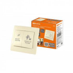 Переключатель с кнопкой "Не беспокоить" и "Уборка" сл. кость "Таймыр" TDM