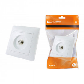 Розетка SAT (F-разъем) 0-2400МГц белая "Лама" TDM