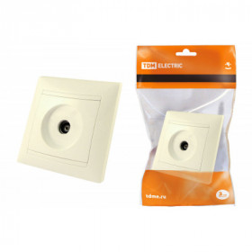 Розетка телевизионная простая (0-2400МГц. "мама") сл. кость "Лама" TDM