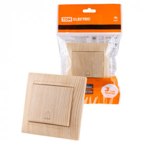 Кнопка звонковая 6А сосна "Лама" TDM