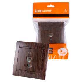 Розетка компьютерная RJ45 венге "Лама" TDM