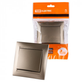 Выключатель на 2 направления 1 кл. 10А бронза "Лама" TDM