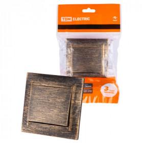 Выключатель 1 кл. 10А старинная бронза "Лама" TDM