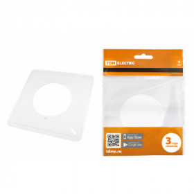 Одноместная защитная рамка для выключателей или розеток для защиты обоев 130х130 мм. прозрачная TDM