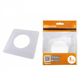 Одноместная защитная рамка для выключателей или розеток для защиты обоев 130х130 мм. белая TDM