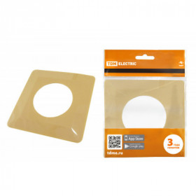 Одноместная защитная рамка для выключателей или розеток для защиты обоев 130х130 мм. сл. кость TDM