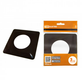 Одноместная защитная рамка для выключателей или розеток для защиты обоев 130х130 мм. шоколад TDM
