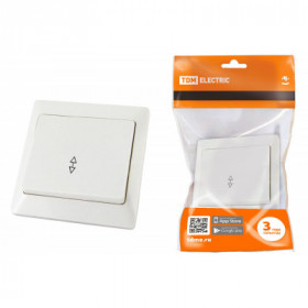 Выключатель 1 кл. на 2 направления 10А белый "Ильмень" TDM