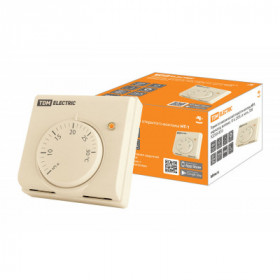 Термостат механический открытого монтажа НТ-1. индикатор. вкл выкл. 10 А. 230 В. сл. кость. TDM