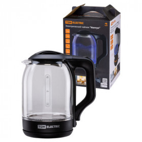 Электрический чайник "Нептун". стекло. 1.8 л. 1800 Вт. черный. TDM