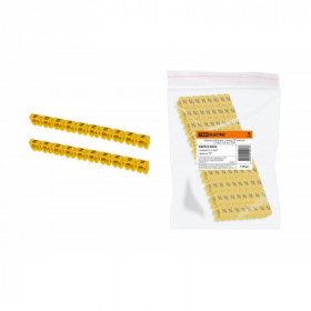 Маркер наборный - символ "N" желтый 2.5 мм2 (150 шт.) TDM