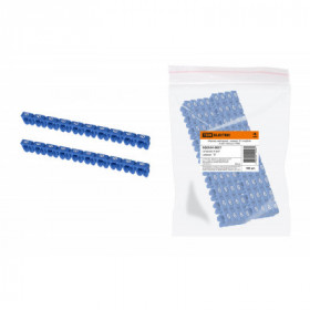 Маркер наборный - символ "6" голубой 4 мм2 (100 шт.) TDM