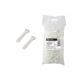 Дюбель-хомут для плоского кабеля 5-10мм белый (100шт) TDM