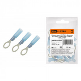 Наконечник НКИ-Т 2.5–4 кольцо в термоусаживаемой манжете (100шт) TDM