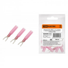 Наконечник НВИ-Т 1.5–5 вилка в термоусаживаемой манжете (100шт) TDM