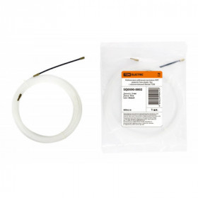 Нейлоновая кабельная протяжка НКП диаметр 3мм длина 10м с наконечниками (белая) TDM