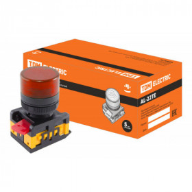 Лампа AL-22TE сигнальная d22мм красный неон 230В цилиндр TDM