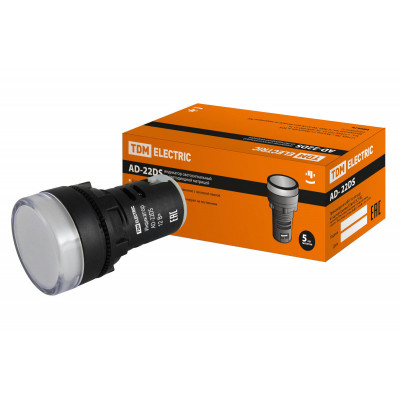 Лампа AD-22DS(LED)матрица d22мм белый 12В AC DC TDM