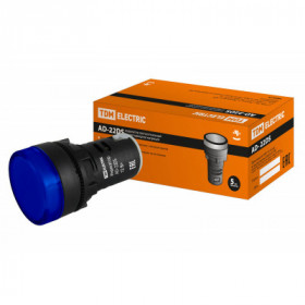 Лампа AD-22DS(LED)матрица d22мм синий 12В AC DC TDM