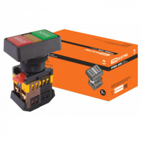 Кнопка РPВВ-30N "Пуск-Стоп" d30мм неон 230В 1з+1р TDM