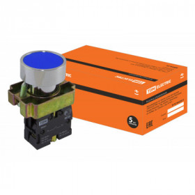 Кнопка BА61 без подсветки синий 1з TDM