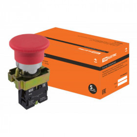 Кнопка BТ42 "Грибок" аварийная с фиксацией красный TDM