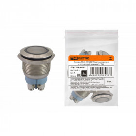 Кнопка EB2Q-1910NE G металлическая с подсветкой зеленая 1з TDM