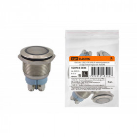 Кнопка EB2Q-1910NE R металлическая с подсветкой красная 1з TDM