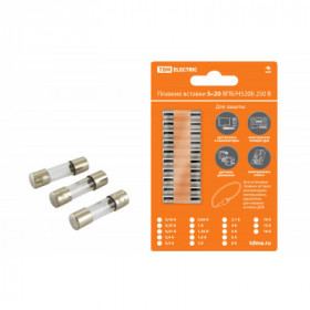 Плавкая вставка ВПТ6-4 0.4А 250В TDM упак (10 шт.)