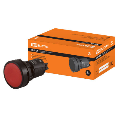 Кнопка SB7-EA41 d22мм 1р красная TDM