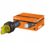 Переключатель на 2 положения с фиксацией SB7-CK2565-220V короткая ручка(LED) d22мм 1з+1р желтый TDM